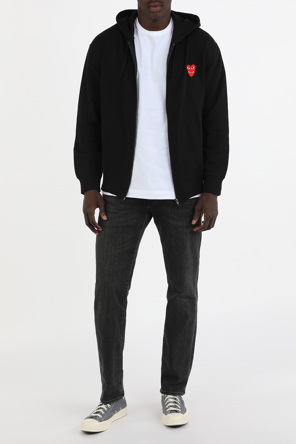 סווטשירט קפוצ`ון עם רוכסן